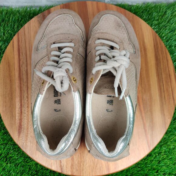 Birkenstock Women's Athletic Shoes in Taupe and Silver. Never worn by me. - Picture 9 of 11